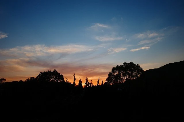 県民の浜の夕焼け